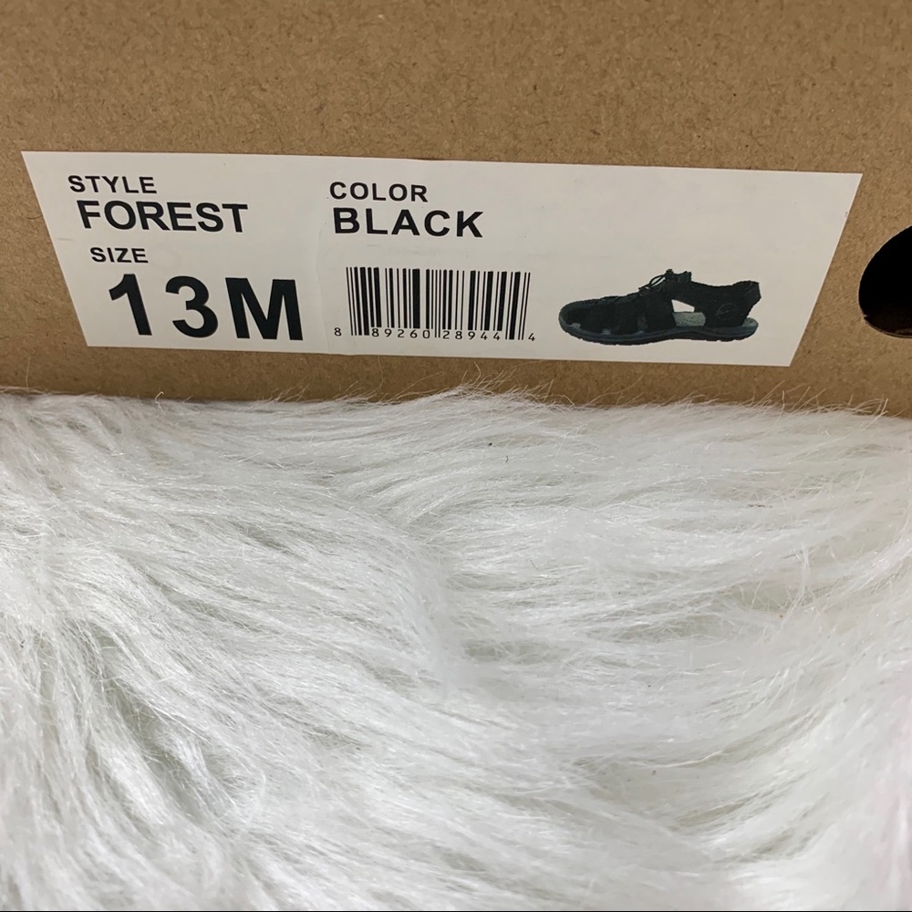 🔥WEATHERPROOF VINTAGE🔥MEN’S FOREST BLACK SANDALS SIZE 13M NEW IN BOX - Picture 7 of 7